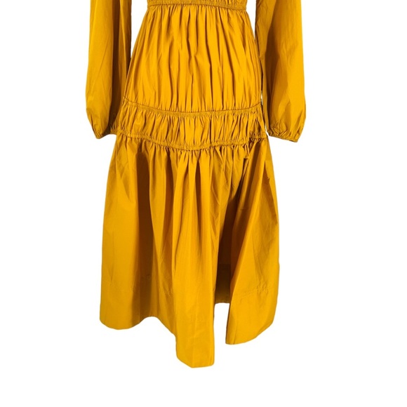 Petal & Pup NEW Dani Long Sleeve Cotton Maxi Dress in Mustard Yellow Size XS - Picture 6 of 12